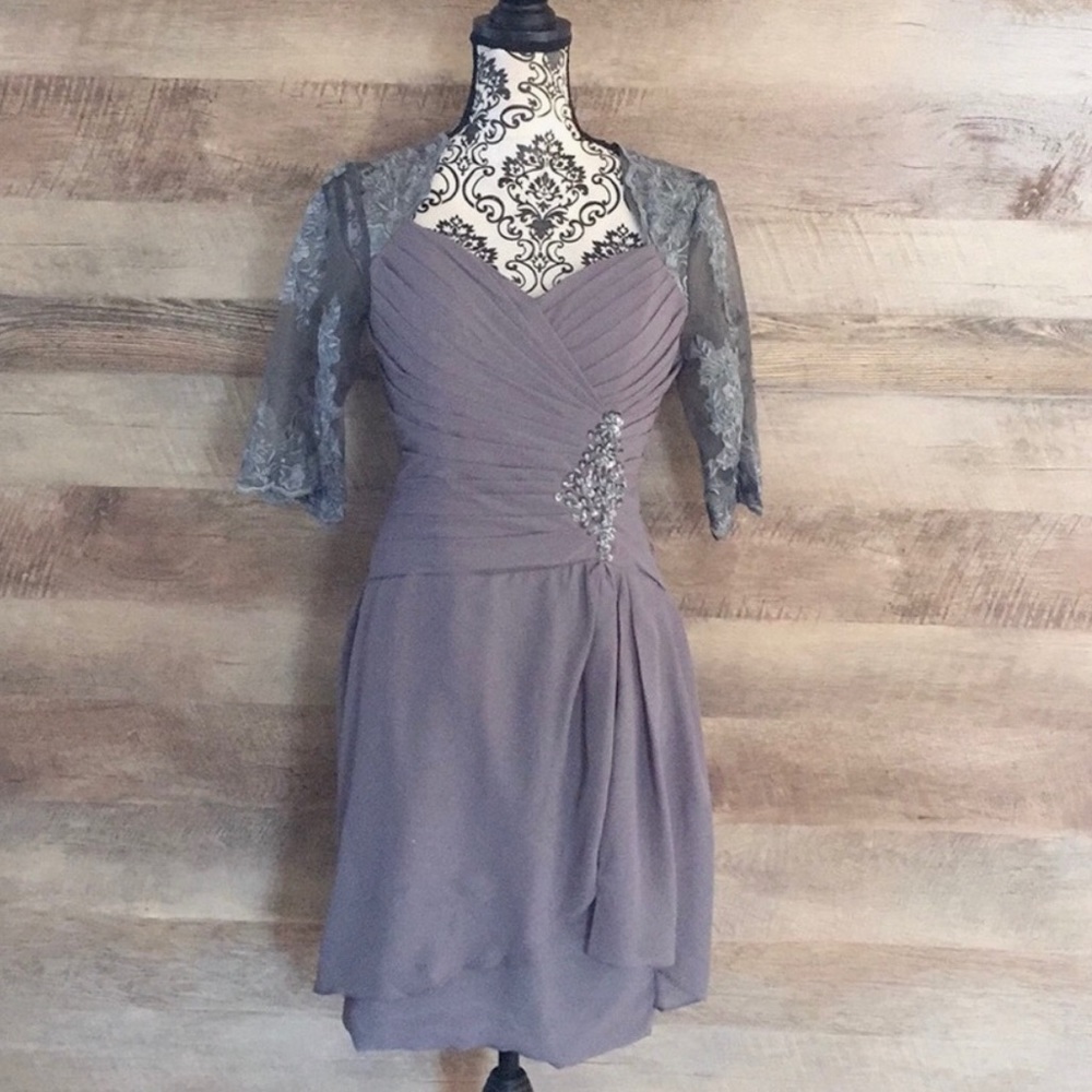 NWT Lace & Chiffon Cocktail Dress